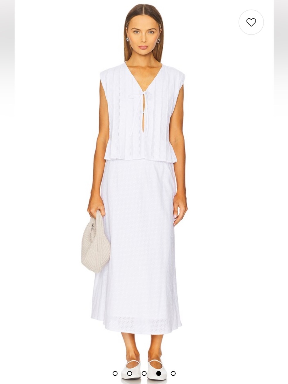 NWOT 🤍 LNA Waialea Eyelet Skirt in White